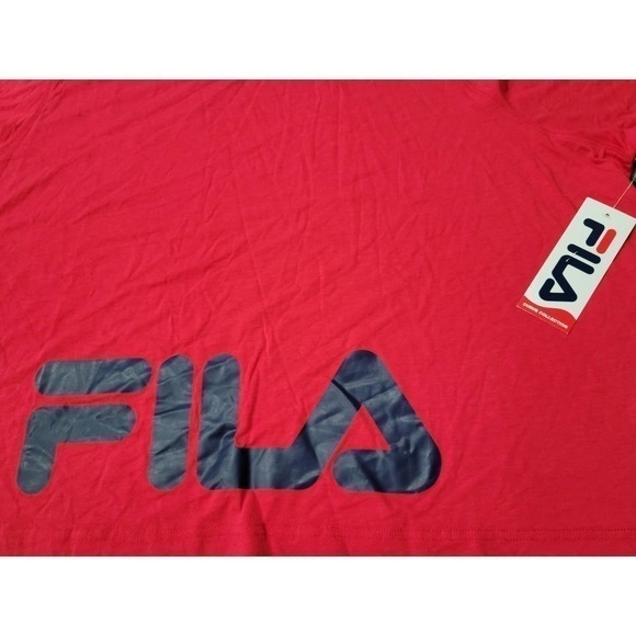 FILA Plus Size Cropped Logo Crewneck T-Shirt Red 3X NWT - Picture 11 of 11